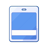 keycard blue stripe magnetic access badge