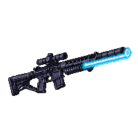 laser rifle long sleek blue scope stock