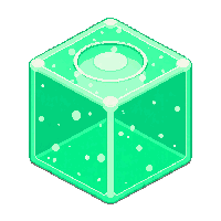 power cell cube green glowing compact