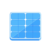 solar cell panel small blue rectangular