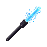 stun baton electric blue tip black handle
