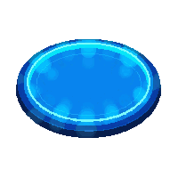 wireless charger pad flat circular blue glow