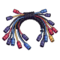 wiring harness cable bundle colorful connectors