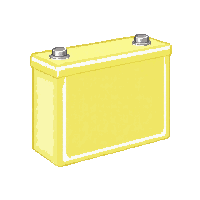 battery pack rectangular yellow charged