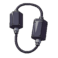 cable coil black rubber thick power