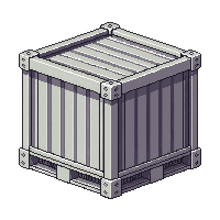 crate metal gray cargo container storage