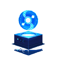 hologram projector small disc blue beam
