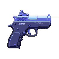 laser pistol blue compact sidearm energy