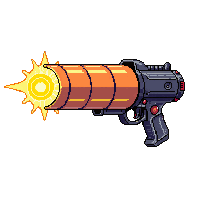 plasma cannon orange heavy glowing barrel