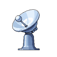 ray gun retro silver dish antenna