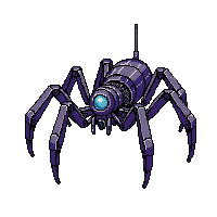 robot spider six legs small scout