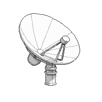 satellite dish large parabolic antenna white