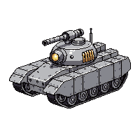 tank futuristic hover cannon silver