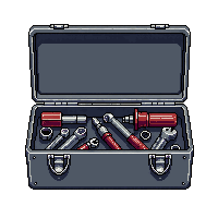 toolbox metal gray compartments tools