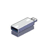 usb drive small silver metal cap