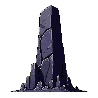 alien monolith tall dark smooth surface ancient
