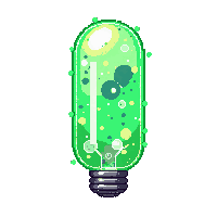 alien power cell organic tube energy green pulsing