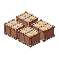 Cargo Hold Crates Containers Magnetic Clamps Storage — free pixel art sprite from Scifi Pro