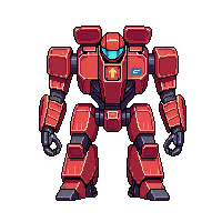 Combat Mech Red — free pixel art sprite from Scifi Props