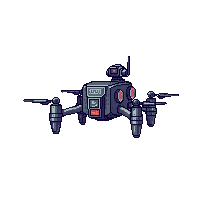Drone Flying — free pixel art sprite from Scifi Props