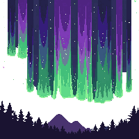 aurora borealis green purple curtain northern lights