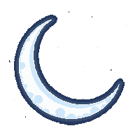 crescent moon thin white curved sliver night