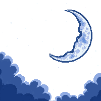 half moon white semicircle sharp edge night