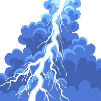 lightning bolt bright white jagged forked sky