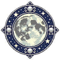 moon ornate silver decorative celestial baroque