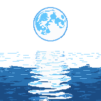 moon reflection water surface rippling silver