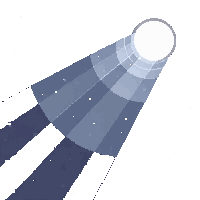 moonlight beam silver diagonal ray illuminating