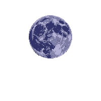 new moon dark circle faint outline sky