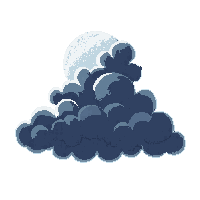 night cloud dark gray moonlit silver edged