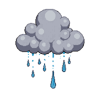 rain cloud gray water drops falling beneath