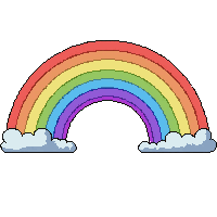 rainbow arc seven colors bright curved full