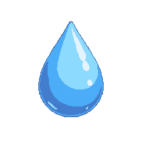 raindrop single blue teardrop shape falling