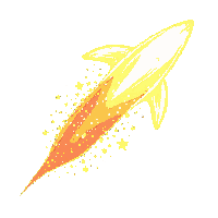 shooting star golden long tail bright falling