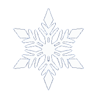snowflake simple white six pointed star crystal