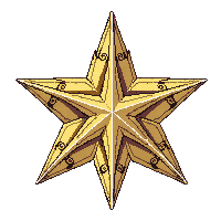 star ornate golden decorative heraldic pointed