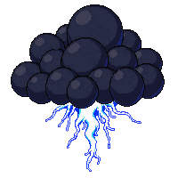 storm cloud dark black lightning bolt angry