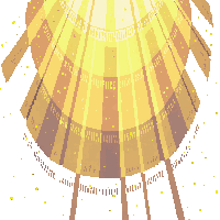 sunbeam golden diagonal ray light dust particles