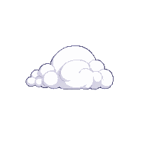 white cloud small puffy simple clean single