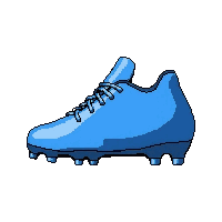 Blue Metallic  Molded Flat Sole — free pixel art sprite from Soccer Boots