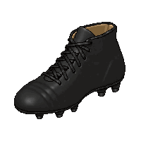 leather black polished professional