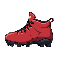red suede lightly worn