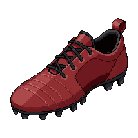 red suede muddy and dirty