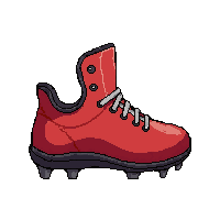 red suede studded sole