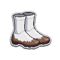 White Socks Mud Covered — free pixel art sprite from the Soccer Equipment collection, transparent PNG