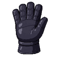 Black Padded Gloves  Latex Palm — free pixel art sprite from Soccer Goalkeeper Gear