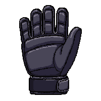 Black Padded Gloves  Professional Grade — free pixel art sprite from Soccer Goalkeeper Gear